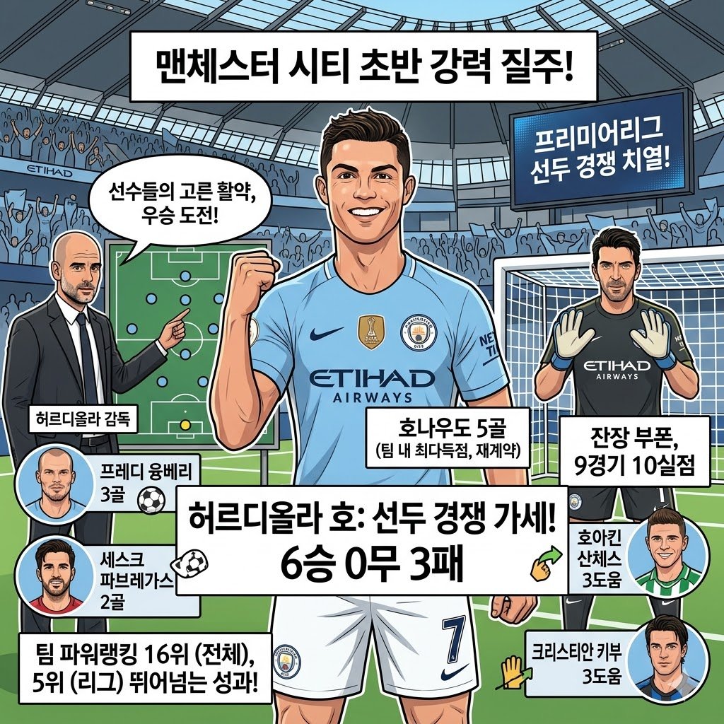 [호나우도 재계약] 맨시티, 선두 쟁탈전 광속 질주