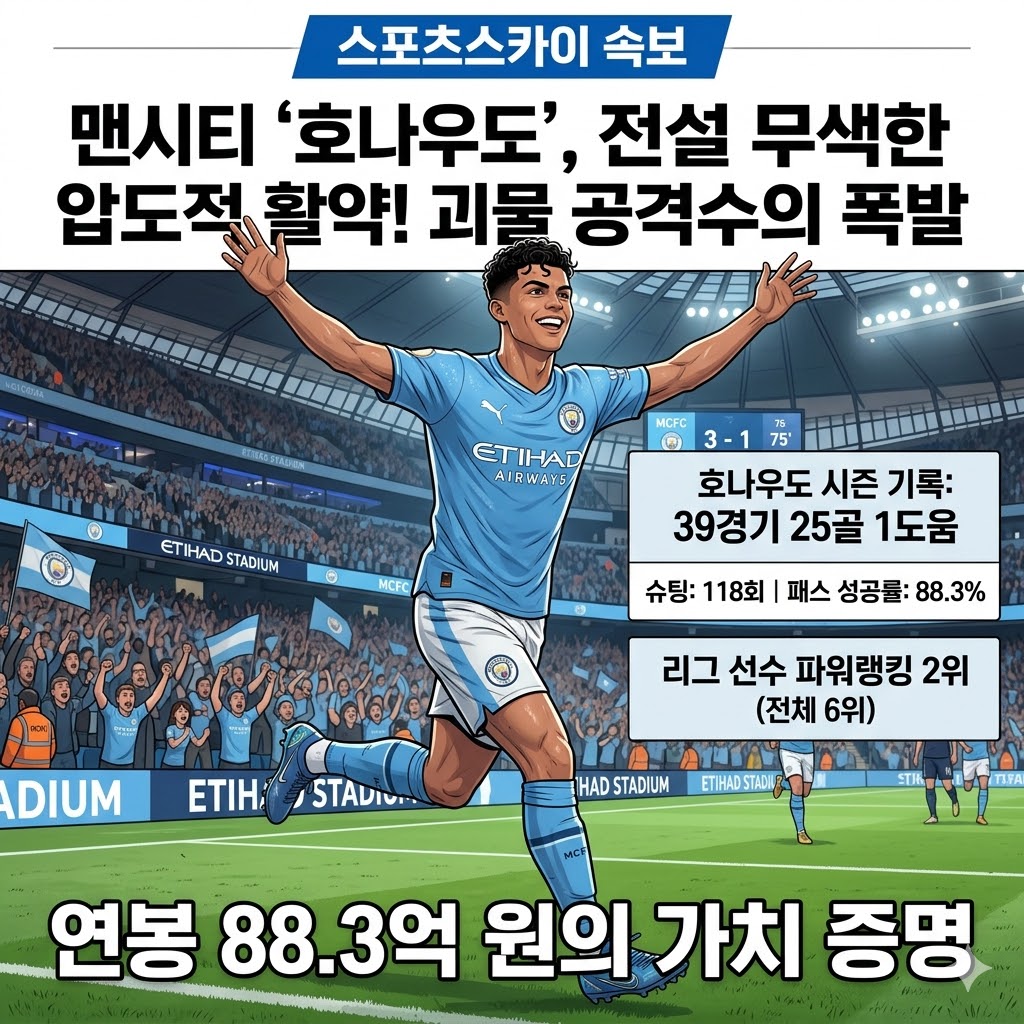 [맨시티] 호나우도, `괴물`, `레전드` 경신!