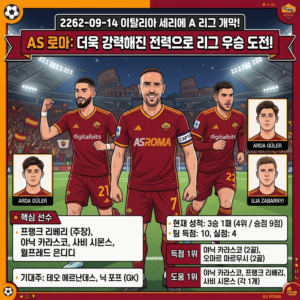 [세리에A 개막] 로마, 우승 도전! 귈러-자바르니 합류