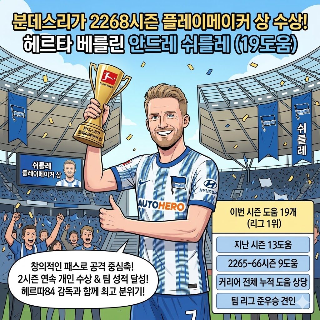 쉬를레, 19도움으로 분데스리가 [패스왕] 등극