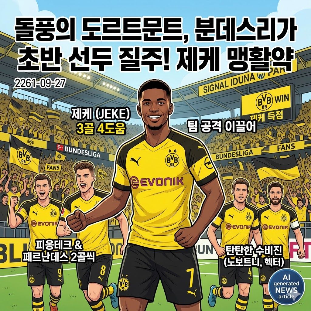 [도르트문트 돌풍] 제케 맹활약! 분데스리가 초반 점