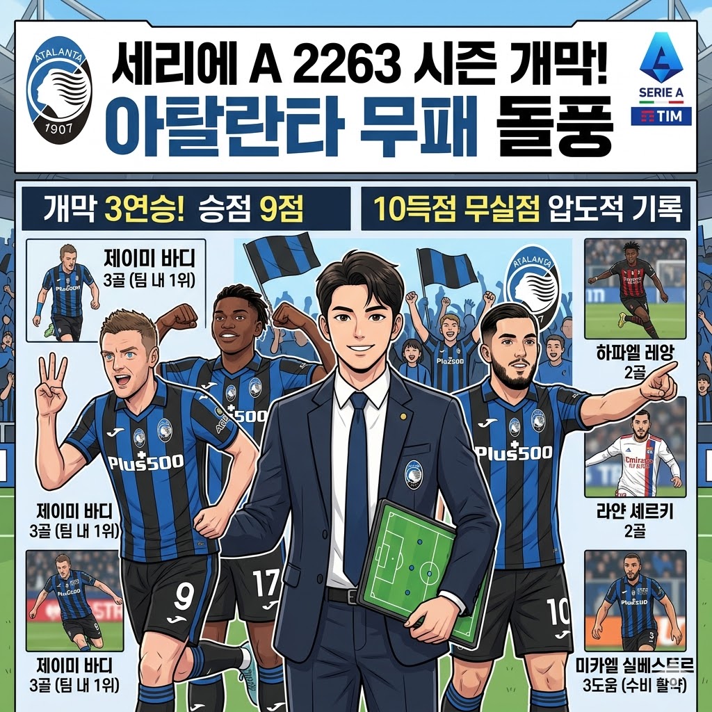 [무실점 9점] 아탈란타, 세리에A 초반 폭격!