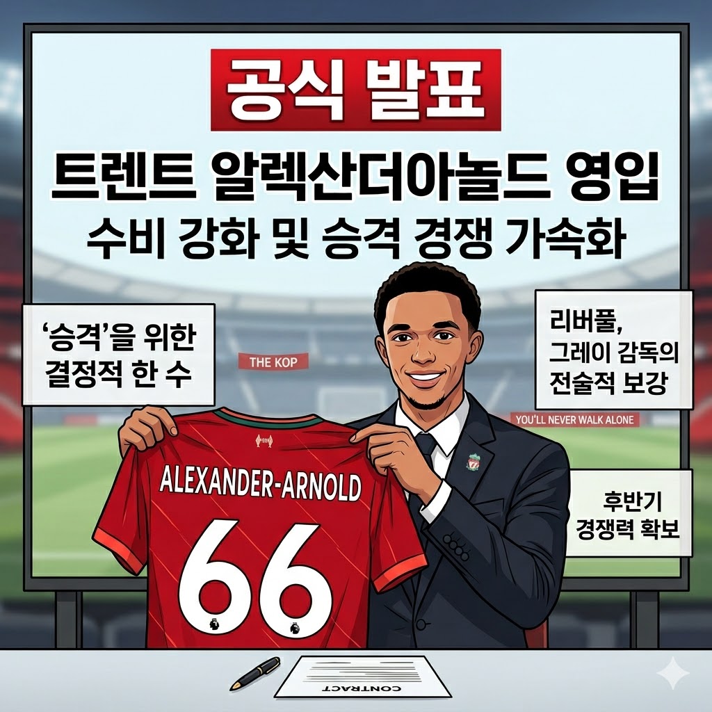 리버풀, [아놀드] 영입으로 승격 퍼즐 완성하나