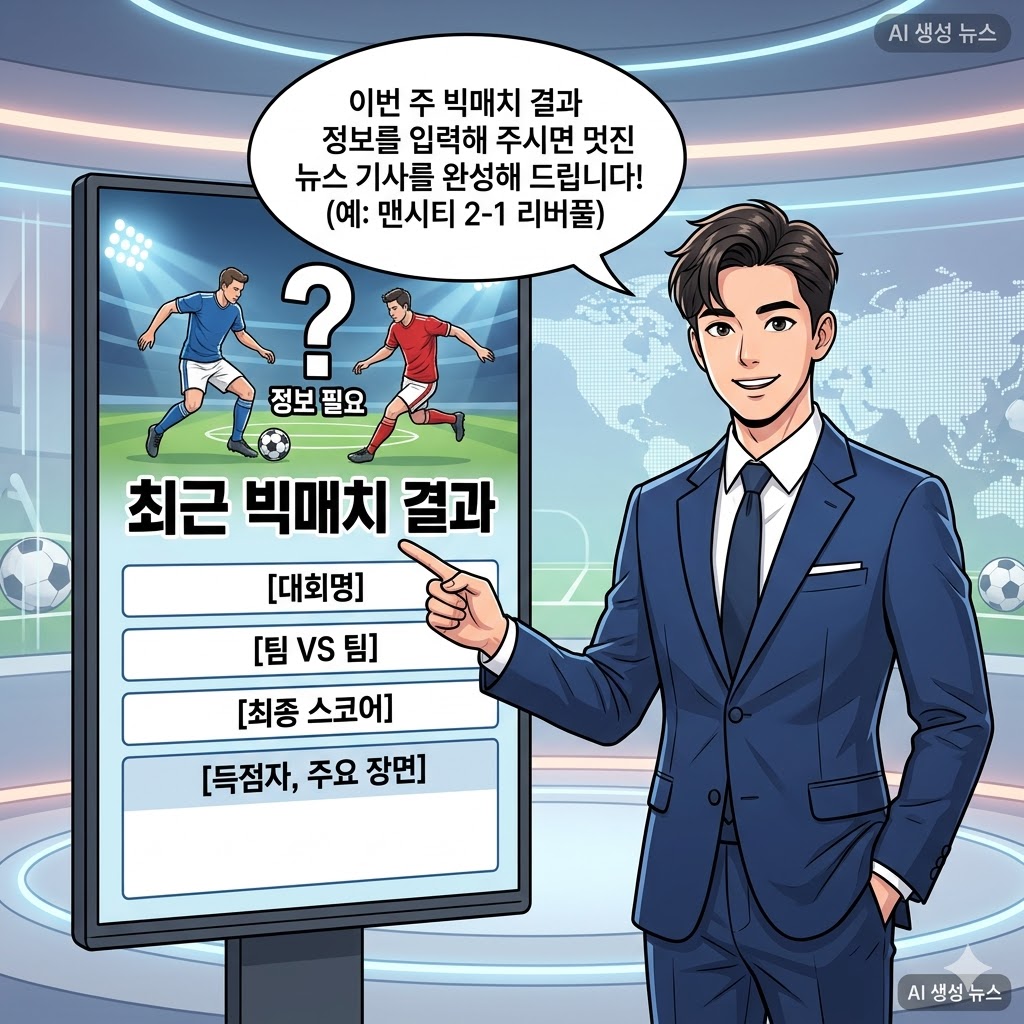 빅매치 결과 내용이 비어 있습니다. 경기 결과 데이터