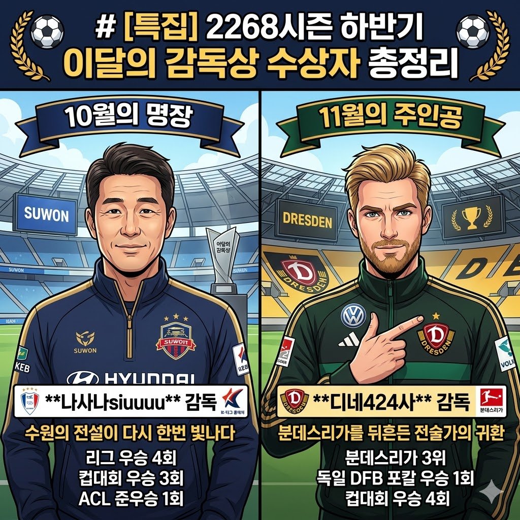 나사나siuuuu 감독과 디네424사 감독 나란히 이달의