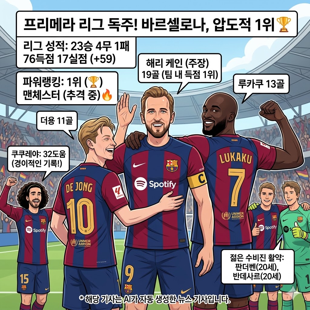 케인·루카쿠 투톱 앞세운 바르사, 리그 독주 멈출 팀