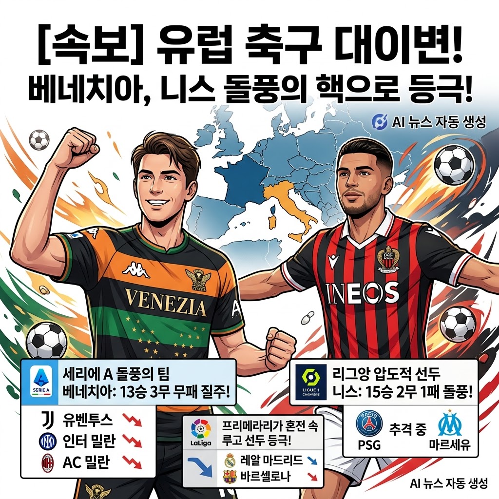 *....세리에A 베네치아 돌풍 리그 선두 질주*....프리