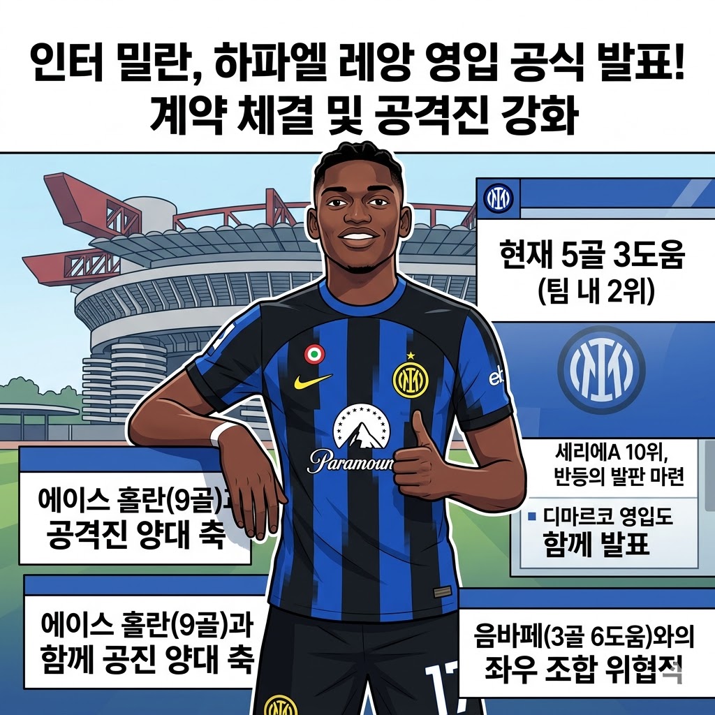 레앙·홀란 투톱 가동, 인터 밀란 반등 시동